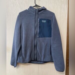 L.L. Bean Men’s Bluish Gray Fleece Full-Zip Hoodie Jacket Size Small